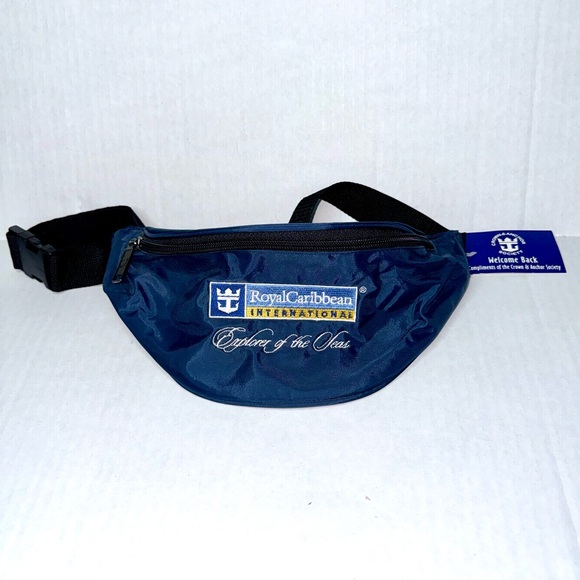 NWT 2000 Royal Caribbean Explorer of the Seas navy blue adjustable fanny pack - Picture 5 of 5